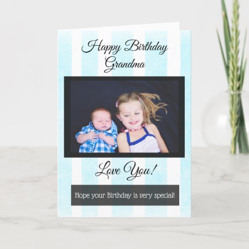 Happy Birthday Grandma Personalized Photo Card