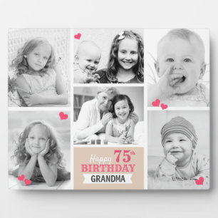 Happy Birthday Grandma Personalized Photo Collage Plaque