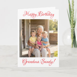 Happy Birthday Grandma Photo Template Personalized