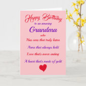 Happy Birthday Grandma Pink Purple Typography Card | Zazzle