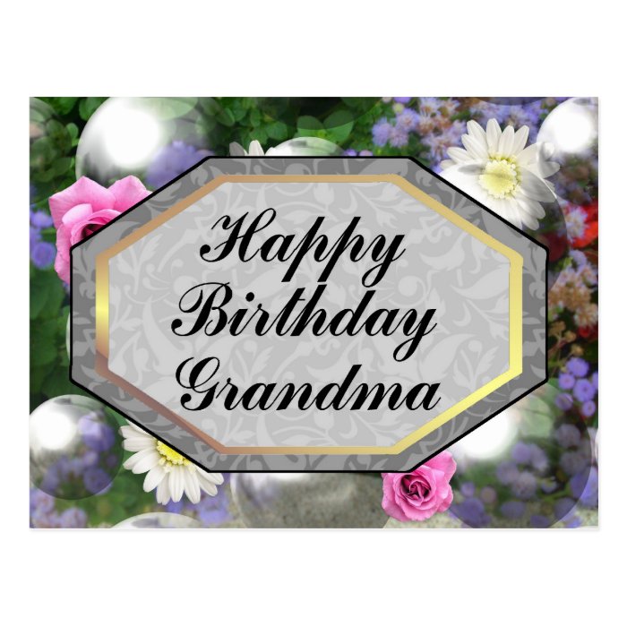 Happy Birthday Grandma Post Cards