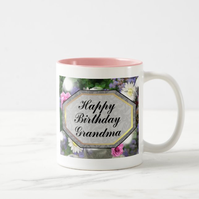 Happy Birthday Grandma Two-Tone Coffee Mug (Right)