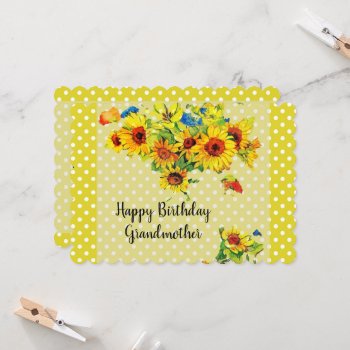 Happy Birthday Grandmother Flat Card by Susang6 at Zazzle