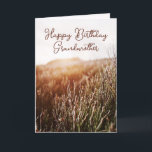 Happy Birthday Grandmother - Rustic Birthday Card<br><div class="desc">Custom birthday card featuring rustic sunset photo with "Happy Birthday Grandmother" in script typography. Colored interior and back. Also available for Instant Download to easily share with friends and family.</div>