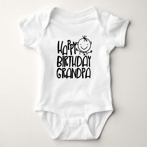Happy Birthday Grandpa Baby Bodysuit