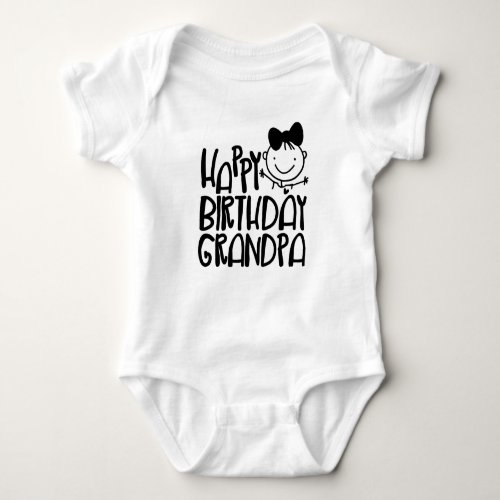 Happy Birthday Grandpa Baby Bodysuit