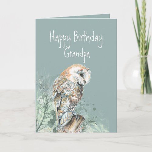 Happy Birthday Grandpa Barn Owl 