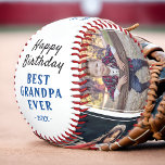 Happy Birthday Grandpa Modern 3 Photo Collage Baseball<br><div class="desc">Happy Birthday Grandpa Modern 3 Photo Collage Baseball. Make a special baseball ball for the best grandpa ever. Add your favorite 3 photos into the template and customize the text with your names. Sweet keepsake birthday gift for grandfather.</div>