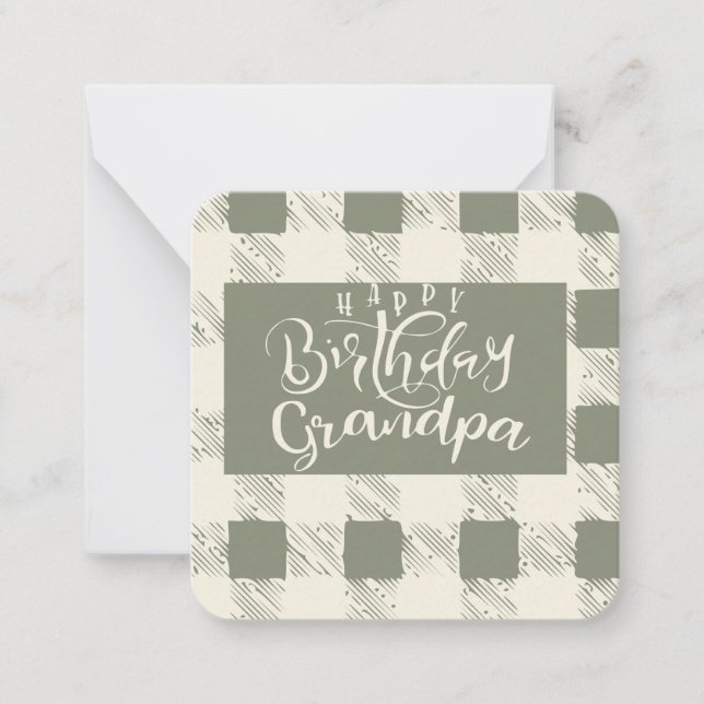 Happy Birthday Grandpa Note Card (Front)
