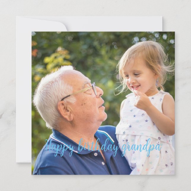 Happy birthday grandpa personalise photo (Front)