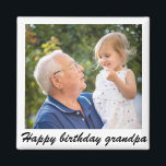 Happy birthday grandpa personalise photo magnet<br><div class="desc">Custom your photo 
Happy birthday grandpa wishes</div>