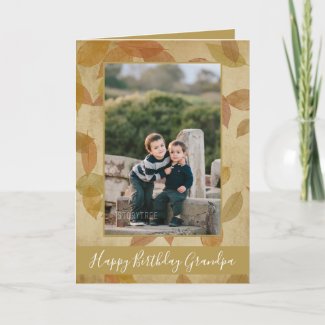 Happy Birthday Grandpa Photo Autumn theme