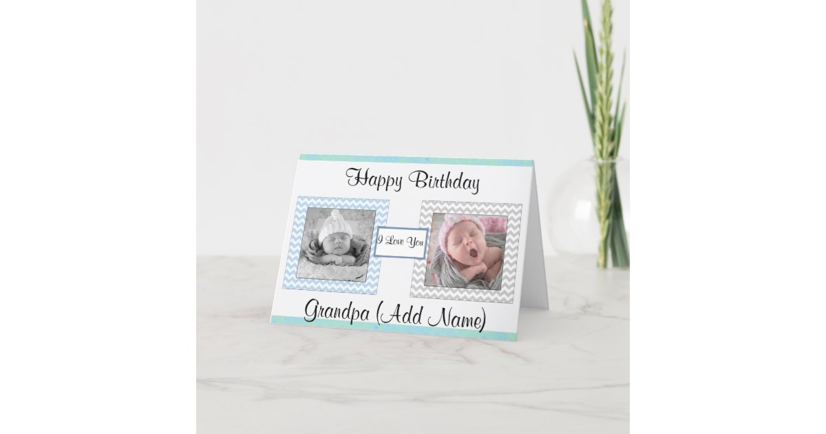 Download Happy Birthday Grandpa Photo Birthday Card Zazzle Com