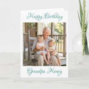 Happy Birthday Grandpa Photo Template Personalized