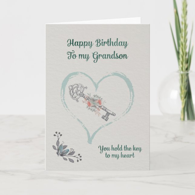 Happy Birthday Grandson Card (Front)