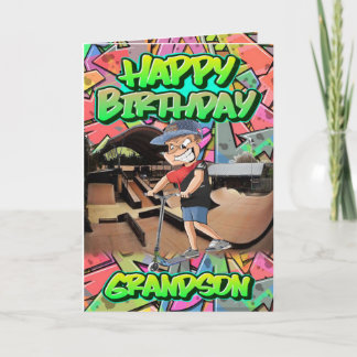 Happy birthday grandson card