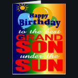 Happy birthday grandson card<br><div class="desc">birthday greeting cards, jumbo birthday greeting cards</div>