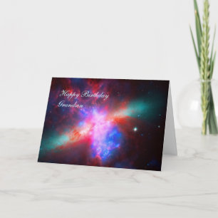 Happy Birthday Grandson - Cigar Galaxy Card