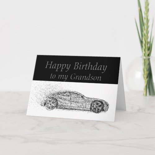Happy Birthday Grandson Classic Cars Vehicles Card