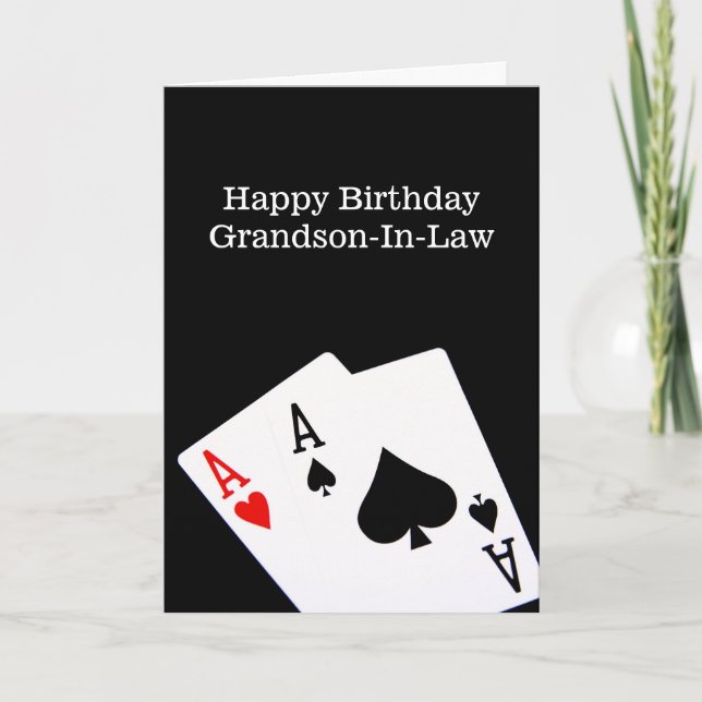 Happy Birthday Grandson-In-Law Card (Front)