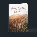Happy Birthday Grandson - Rustic Birthday Card<br><div class="desc">Custom birthday card featuring rustic sunset photo with "Happy Birthday Grandson" in script typography. Colored interior and back. Also available for Instant Download to easily share with friends and family.</div>