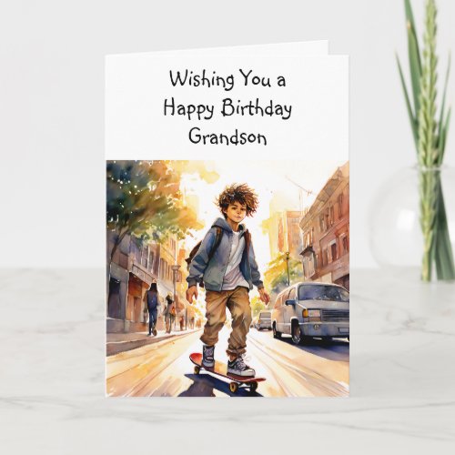 Happy Birthday Grandson | Skateboarder