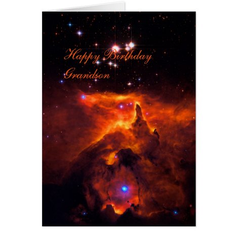 Happy Birthday Grandson - Star Cluster Pismis 24 Card