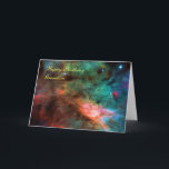 Happy Birthday Grandson - Swan Nebula Center Card<br><div class="desc">Galaxies, Stars and Nebulae series The center of the Swan Nebula, or M17, a hotbed of newly born stars wrapped in colorful blankets of glowing gas and cradled in an enormous cold, dark hydrogen cloud. This stunning picture was taken by the newly installed Advanced Camera for Surveys (ACS) aboard the...</div>