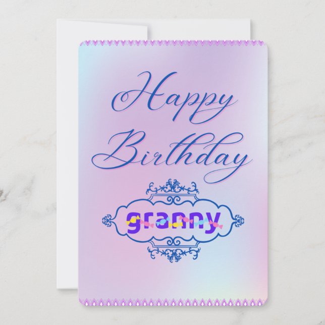 HAPPY BIRTHDAY granny (grandma) (Front)