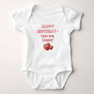 Happy Birthday Granny, I Love You Gift, Custom Baby Bodysuit