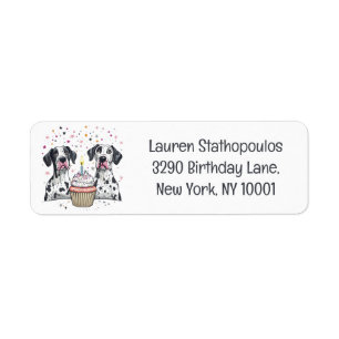 Happy Birthday Great Dane Dogs Cupcake Label