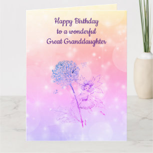 Happy Birthday Great Granddaughter Card