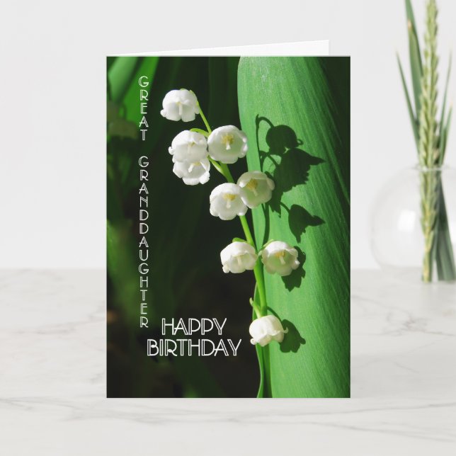 Happy Birthday Great Granddaughter Lily Card (Front)