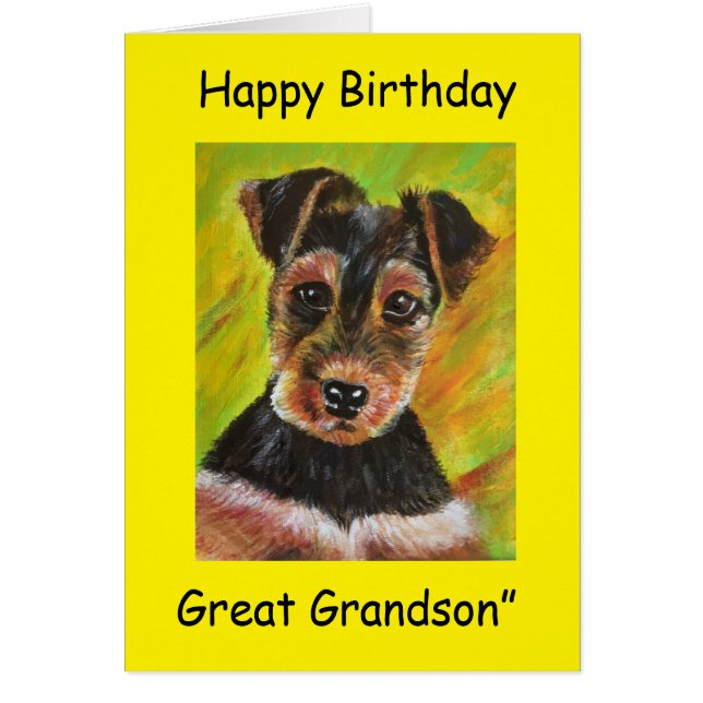 Happy Birthday Great Grandson Cards (Front)
