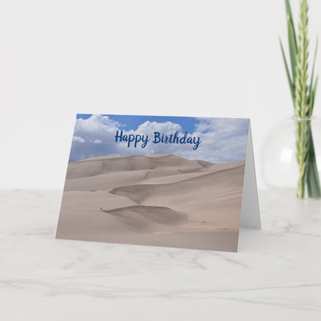 Happy Birthday, Great Sand Dunes, Colorado Card (Front)