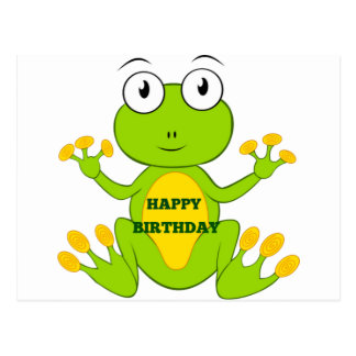 Happy Birthday Frog Postcards | Zazzle