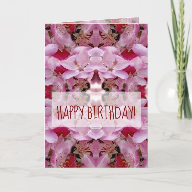 Happy Birthday  Greeting Card, Floral Dream Card (Front)