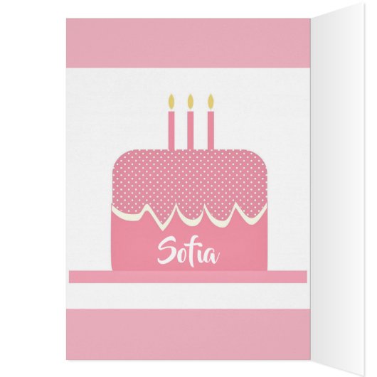 Happy Birthday Greeting Card for Girl (Inside (Left))