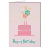 Happy Birthday Greeting Card for Girl (Front)