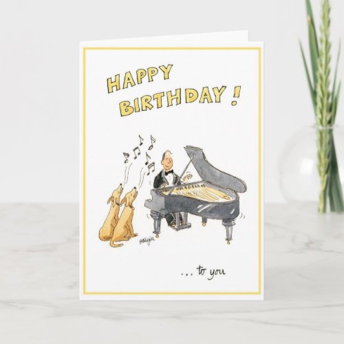 Happy birthday greeting card for music lovers