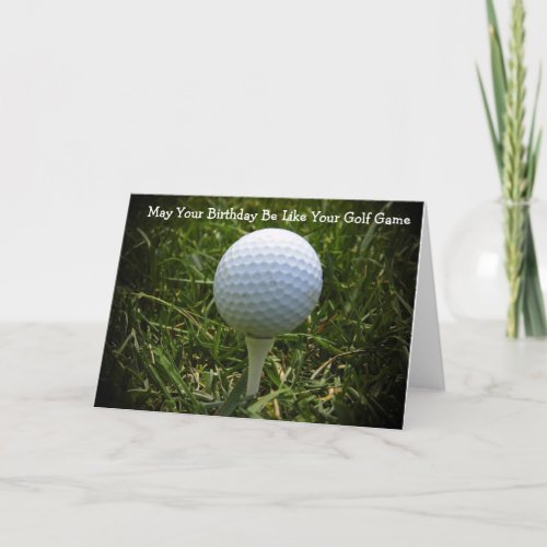 Happy Birthday Greeting Card For The Golfer