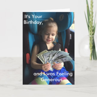 Happy Birthday Greeting Card, Humorous Card
