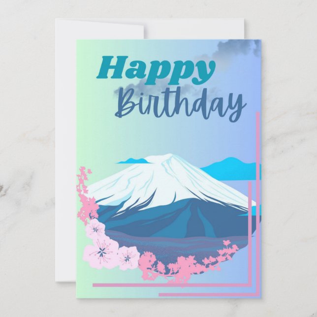 Happy Birthday Greeting Card (Japan Theme) (Front)