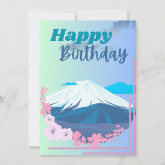 Happy Birthday Greeting Card (Japan Theme)