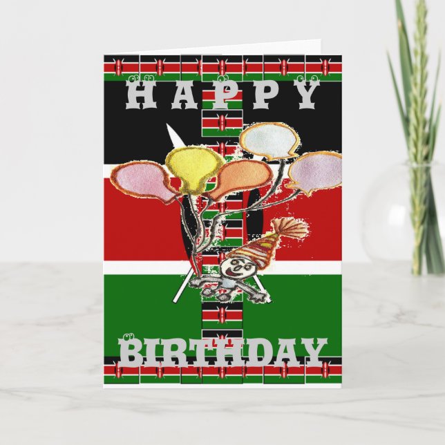 Happy Birthday Greeting Card Vertical Template (Front)