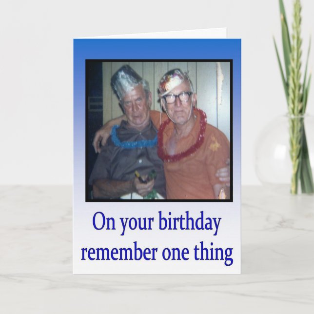 Happy Birthday greeting card vintage humor (Front)