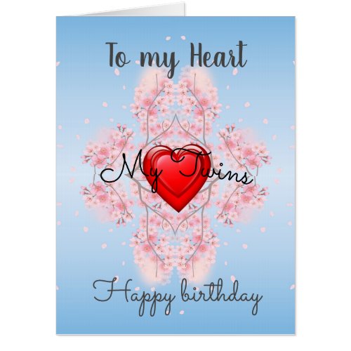 Happy Birthday Greeting Cards for Twins Women Mom 