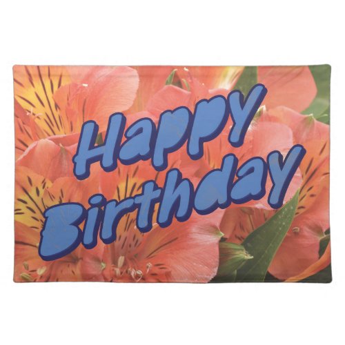 happy birthday greeting placemat