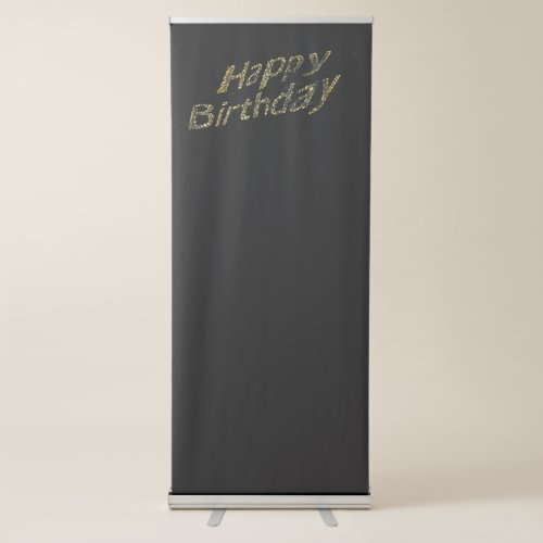 happy birthday greeting retractable banner