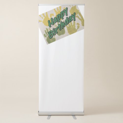 happy birthday greeting retractable banner